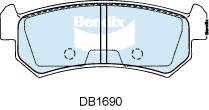BENDIX-SEA fékbetétkészlet, tárcsafék - DB1690 GCT - TothCarparts