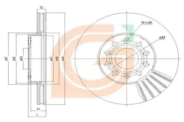 GAMA-SA féktárcsa - GM20225 - TothCarparts