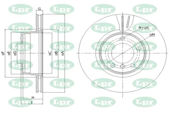LPR-CN féktárcsa - B2010V - TothCarparts