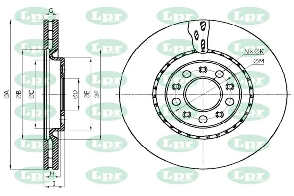 LPR-CN féktárcsa - A2012V - TothCarparts
