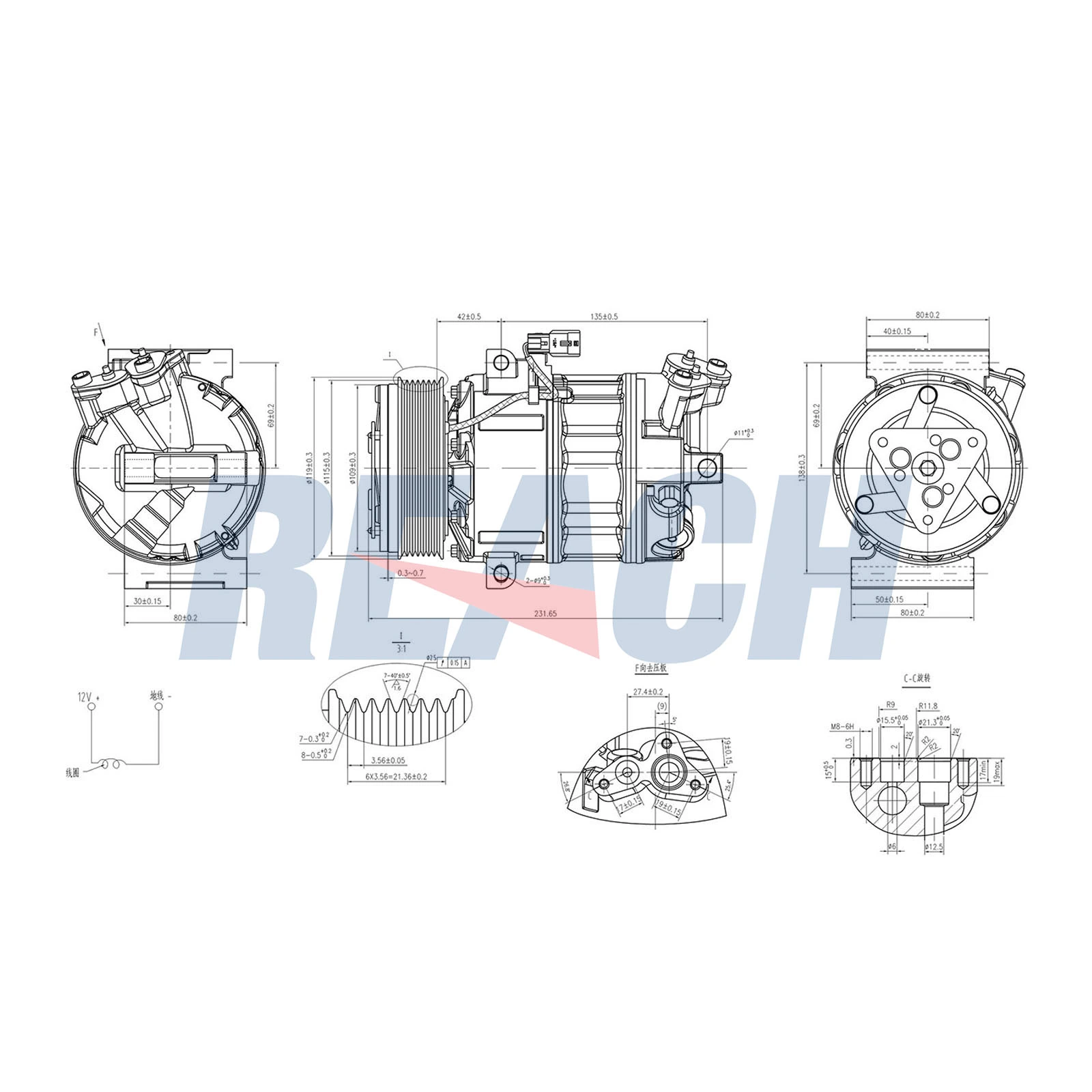 REACH kompresszor, klíma - 1.74.20897 - TothCarparts