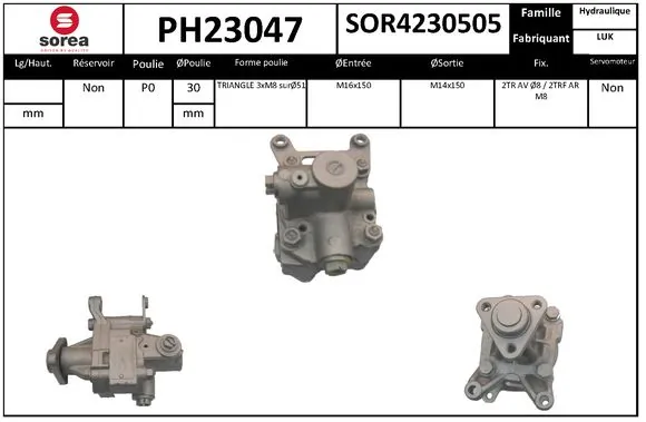 SNRA hidraulikus szivattyú, kormányzás - PH23047 - TothCarparts