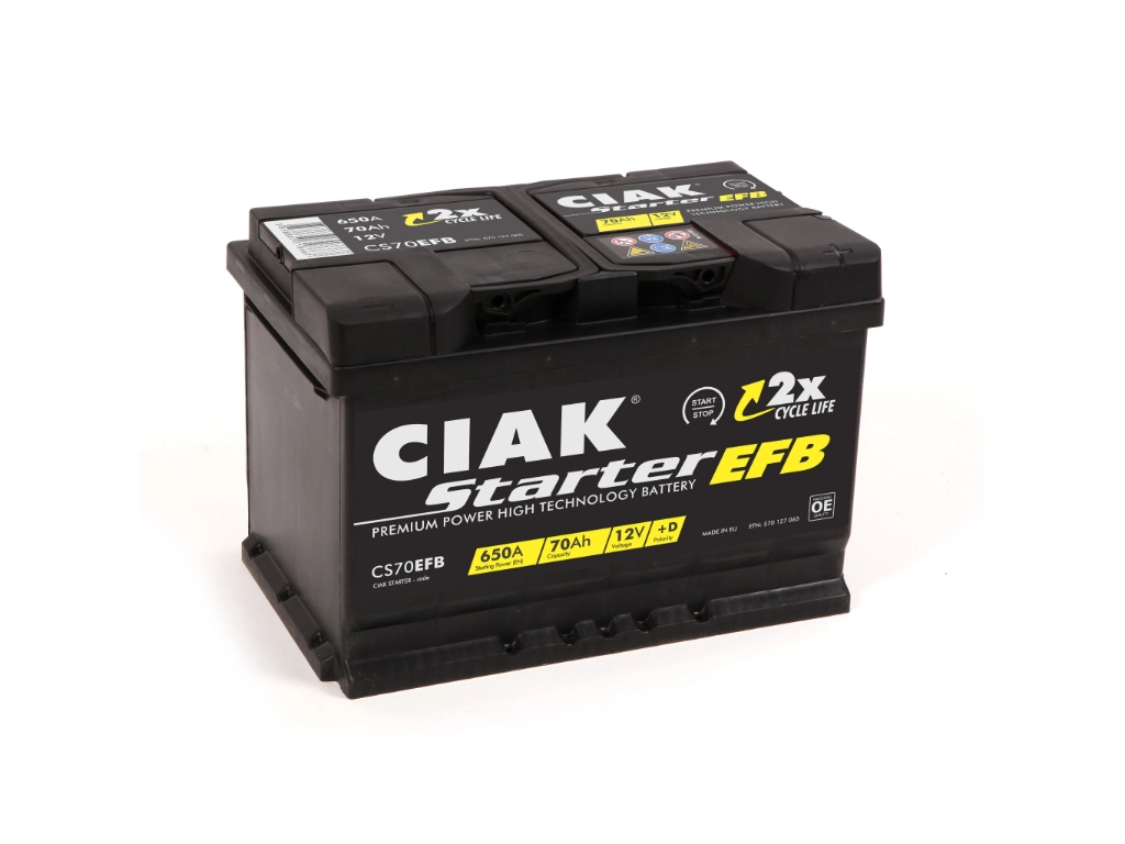 CIAK Starter Indító akkumulátor - CS70EFB - TothCarparts