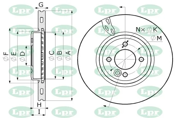 LPR-CN féktárcsa - B2063V - TothCarparts