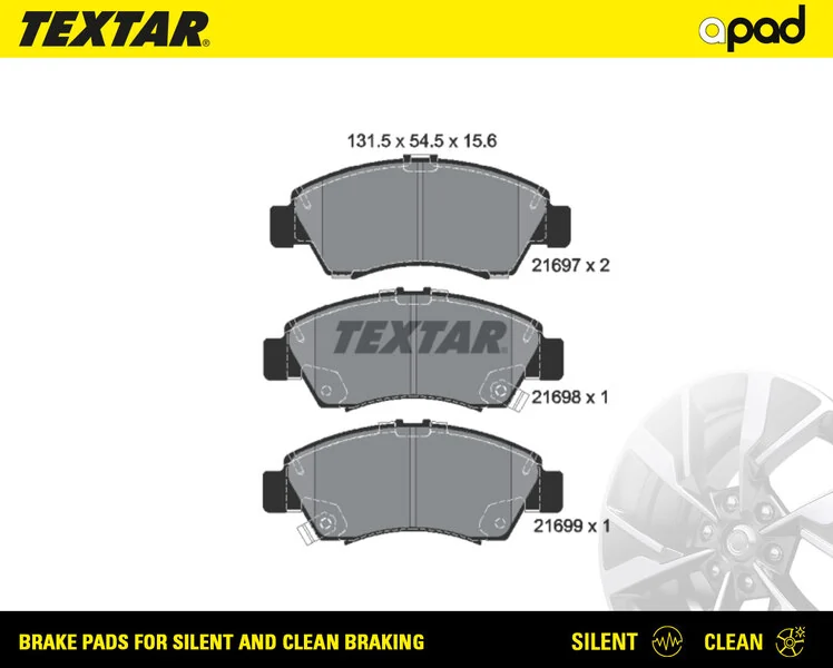 TEXTAR fékbetétkészlet, tárcsafék - 2169701SC - TothCarparts