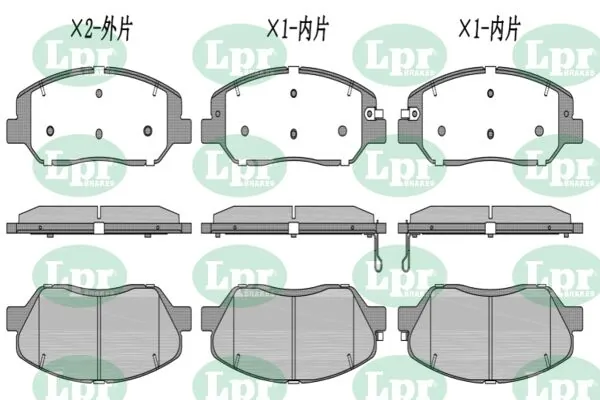 LPR-CN fékbetétkészlet, tárcsafék - 05P1382 - TothCarparts
