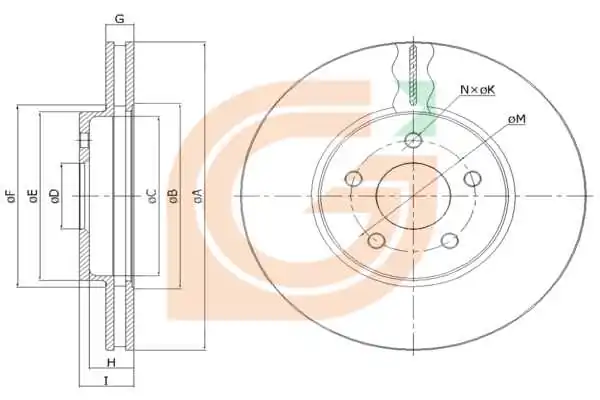 GAMA-SA féktárcsa - GM20009 - TothCarparts