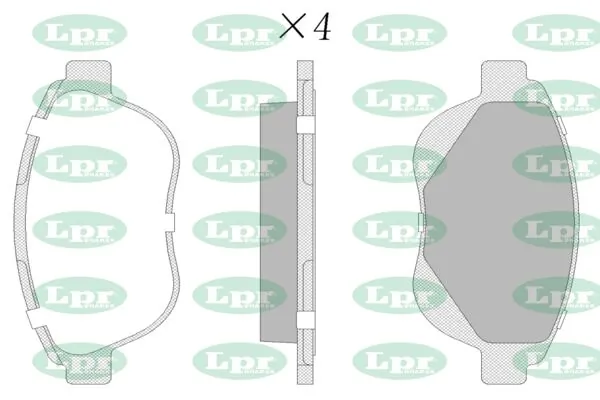 LPR-CN fékbetétkészlet, tárcsafék - 05P1751 - TothCarparts