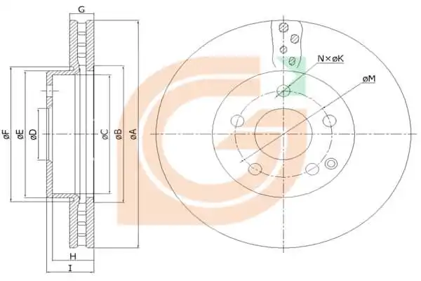 GAMA-SA féktárcsa - GM20795 - TothCarparts