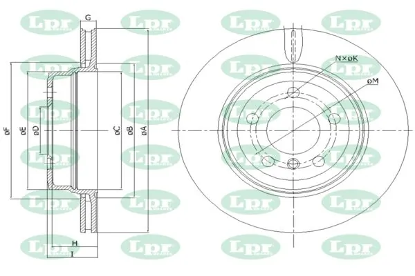 LPR-CN féktárcsa - B2016V - TothCarparts