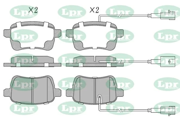 LPR-CN fékbetétkészlet, tárcsafék - 05P1596 - TothCarparts