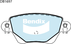 BENDIX-SEA fékbetétkészlet, tárcsafék - DB1697 MKT - TothCarparts