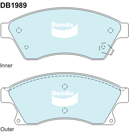 BENDIX-SEA fékbetétkészlet, tárcsafék - DB1989 MKT - TothCarparts