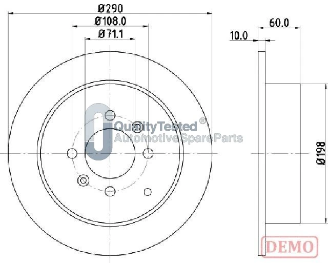 JAPANPARTS féktárcsa - DP0616JM - TothCarparts