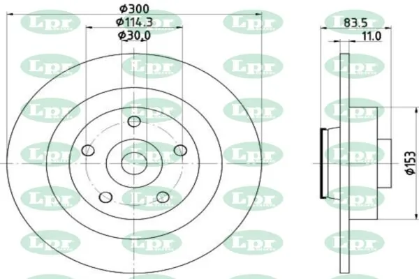 LPR-CN féktárcsa - R1032PCA - TothCarparts