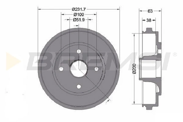 BREMSI fékdob - CR5739 - TothCarparts
