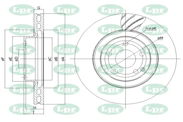 LPR-CN féktárcsa - M2020V - TothCarparts