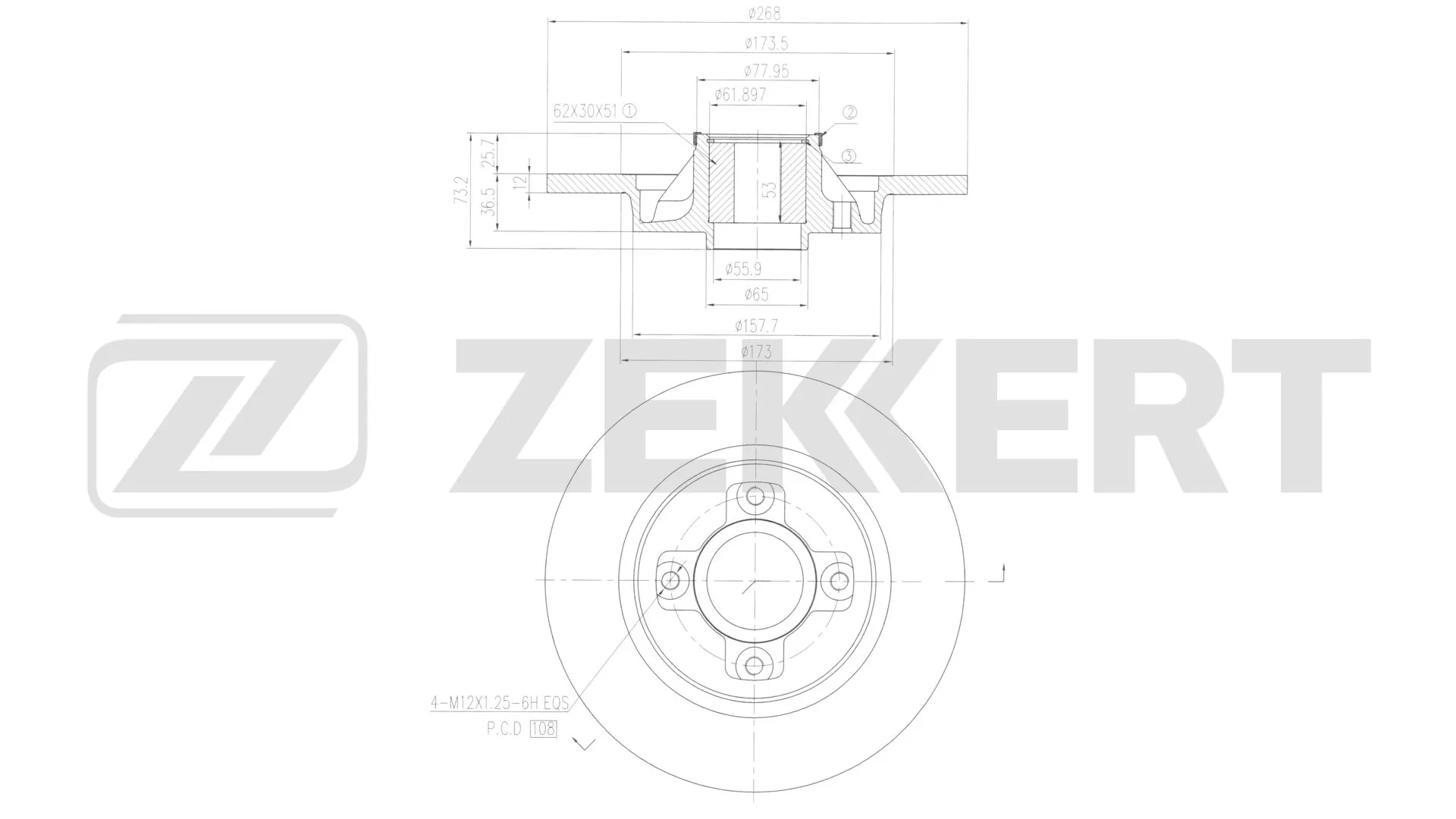 ZEKKERT féktárcsa - BS-6650 - TothCarparts