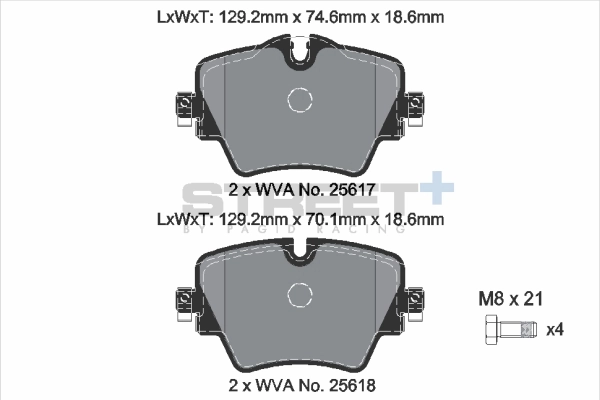 PAGID Racing fékbetétkészlet, tárcsafék - T8285SP2001 - TothCarparts