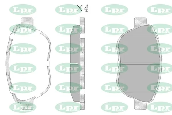 LPR-CN fékbetétkészlet, tárcsafék - 05P807 - TothCarparts