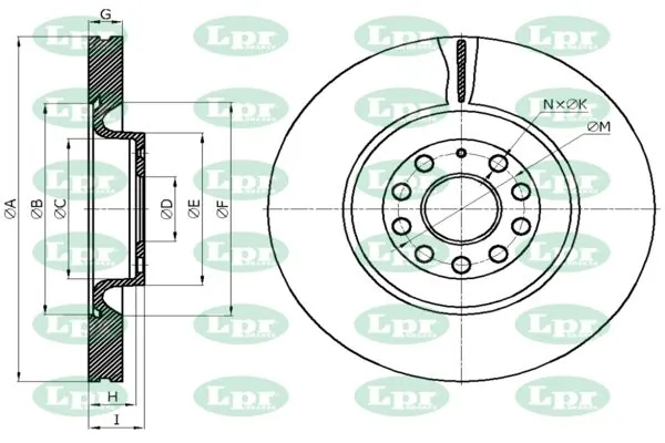 LPR-CN féktárcsa - A1024V - TothCarparts