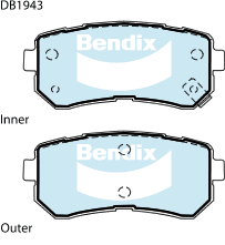 BENDIX-SEA fékbetétkészlet, tárcsafék - DB1943 MKT - TothCarparts