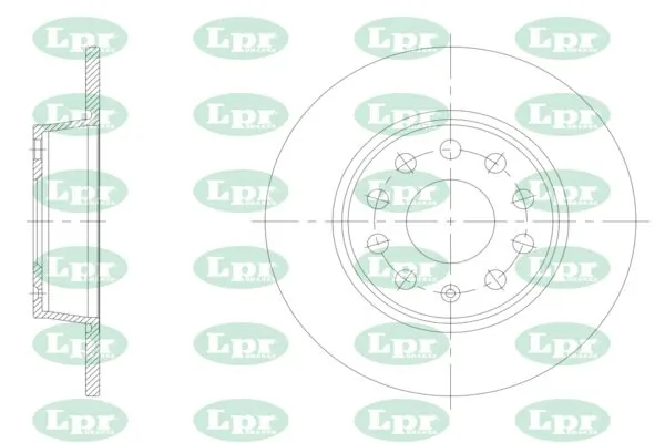 LPR-CN féktárcsa - A1038P - TothCarparts