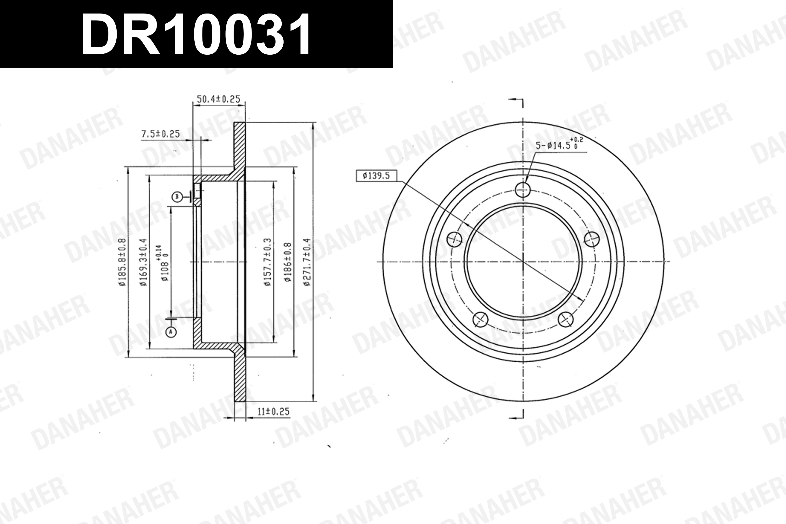 DANAHER féktárcsa - DR10031 - TothCarparts