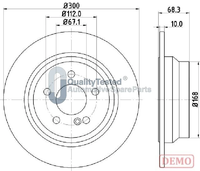 JAPANPARTS féktárcsa - DP0513JM - TothCarparts