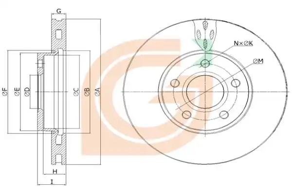 GAMA-SA féktárcsa - GM20095 - TothCarparts