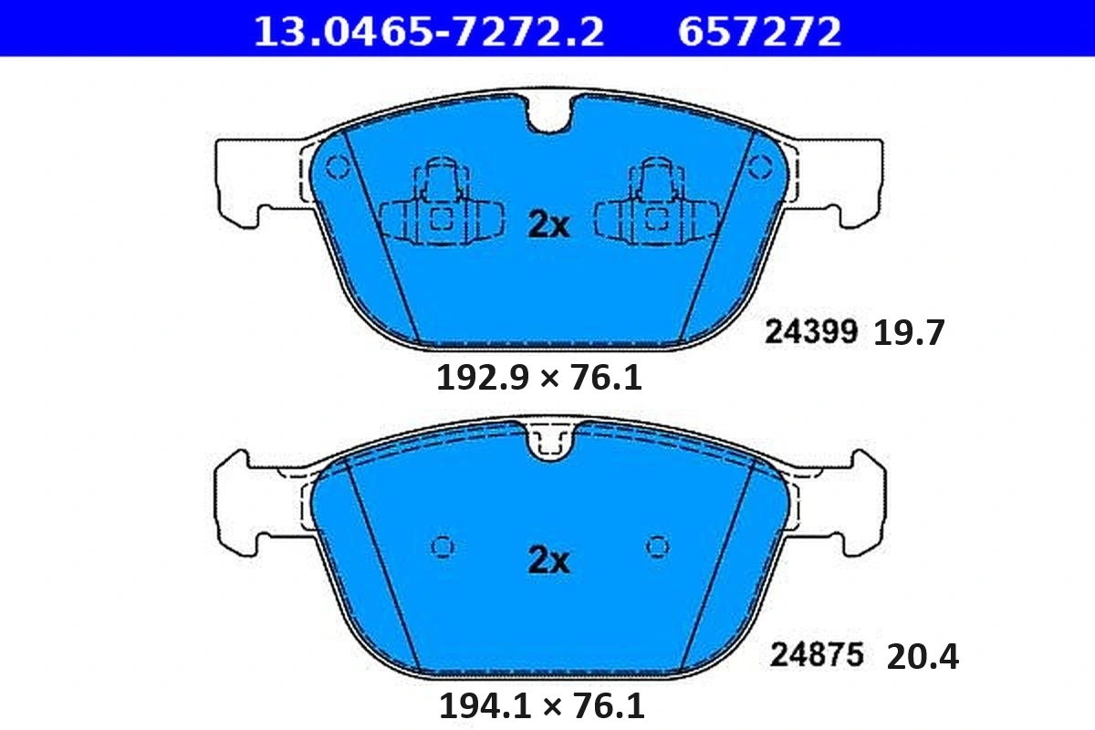 ATE-APAC fékbetétkészlet, tárcsafék - 13.0465-7272.2 - TothCarparts