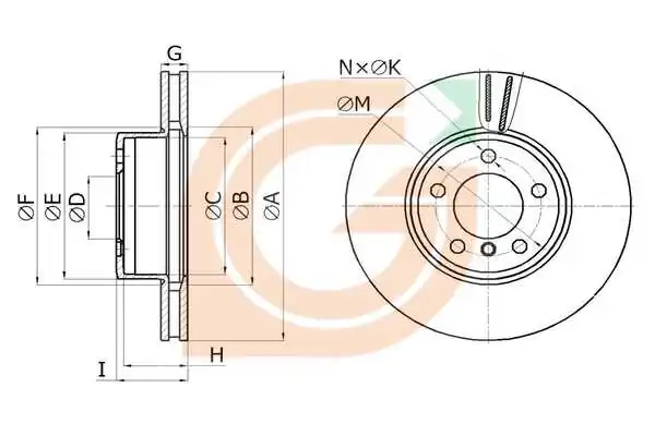 GAMA-SA féktárcsa - GM20713 - TothCarparts