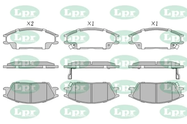 LPR-CN fékbetétkészlet, tárcsafék - 05P542 - TothCarparts