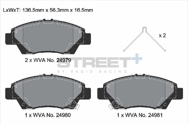 PAGID Racing fékbetétkészlet, tárcsafék - T8310SP2001 - TothCarparts