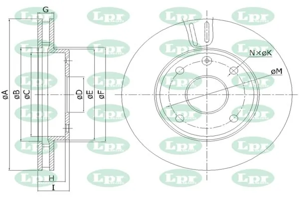 LPR-CN féktárcsa - O1007V - TothCarparts