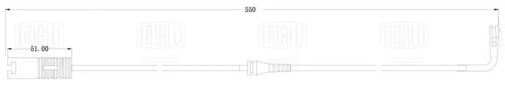 TRIALLI figyelmezető kontaktus, fékbetétkopás - PFS 0033 - TothCarparts