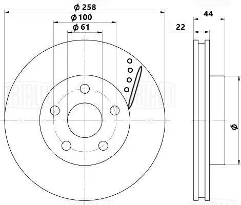 TRIALLI féktárcsa - DF 3117S - TothCarparts