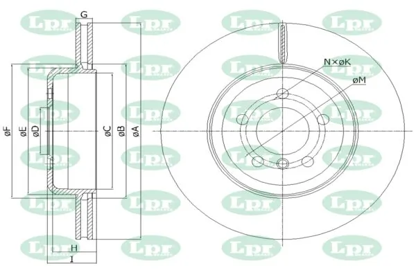 LPR-CN féktárcsa - B2082V - TothCarparts