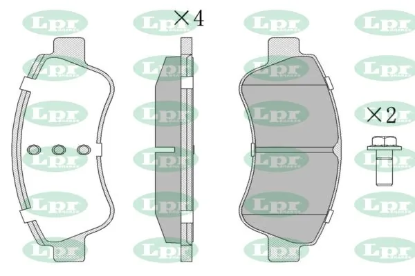 LPR-CN fékbetétkészlet, tárcsafék - 05P1188 - TothCarparts