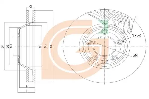 GAMA-SA féktárcsa - GM20254 - TothCarparts