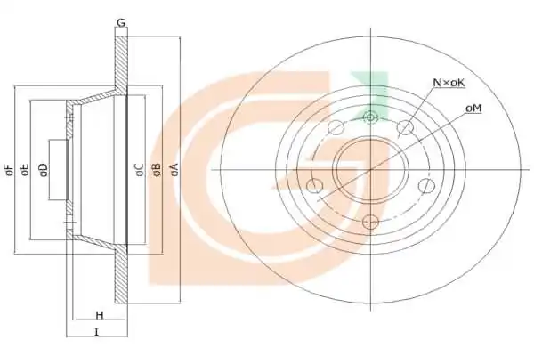 GAMA-SA féktárcsa - GM10390 - TothCarparts