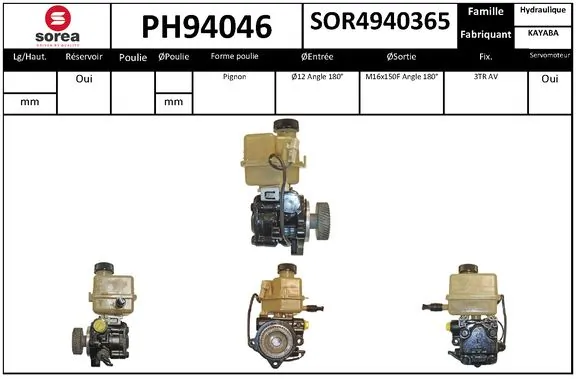 SNRA hidraulikus szivattyú, kormányzás - PH94046 - TothCarparts