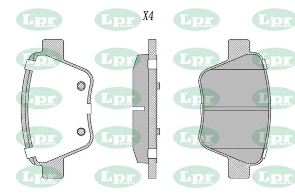 LPR-CN fékbetétkészlet, tárcsafék - 05P1608 - TothCarparts