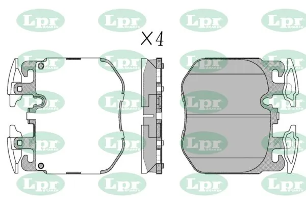 LPR-CN fékbetétkészlet, tárcsafék - 05P5190 - TothCarparts
