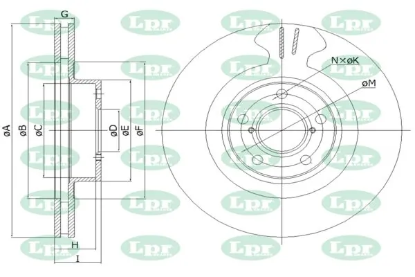 LPR-CN féktárcsa - S4228V - TothCarparts