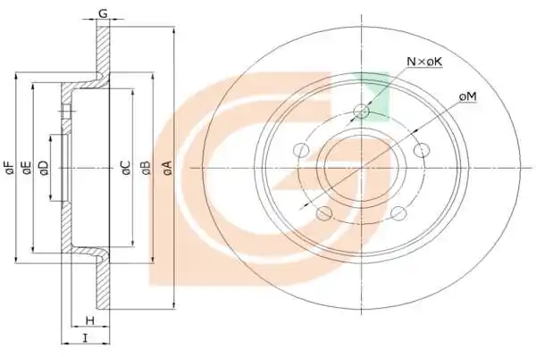 GAMA-SA féktárcsa - GM10063 - TothCarparts