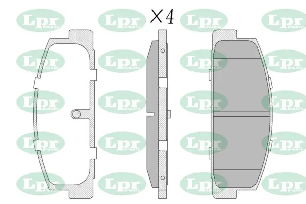 LPR-CN fékbetétkészlet, tárcsafék - 05P876 - TothCarparts