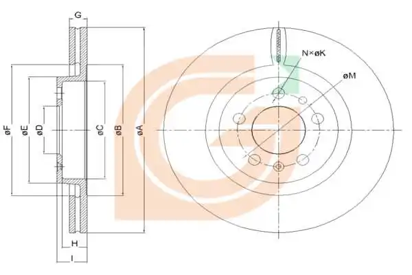 GAMA-SA féktárcsa - GM20177 - TothCarparts
