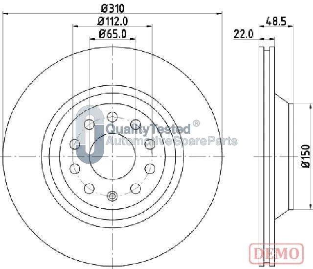 JAPANPARTS féktárcsa - DP0903JM - TothCarparts
