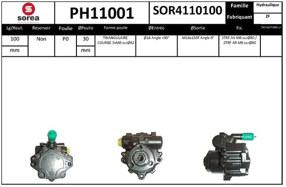 SNRA hidraulikus szivattyú, kormányzás - PH11001 - TothCarparts